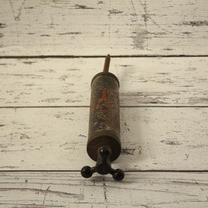 Vintage Grease Oil Gun | Manual Pump | Brass & Copper Fittings | Heavy Gauge | Petroliana | Gasoline | Automotive | Antique Tools Parts image 3