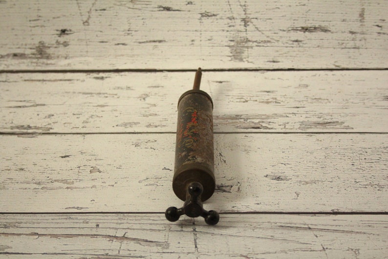 Vintage Grease Oil Gun | Manual Pump | Brass & Copper Fittings | Heavy Gauge | Petroliana | Gasoline | Automotive | Antique Tools Parts image 3