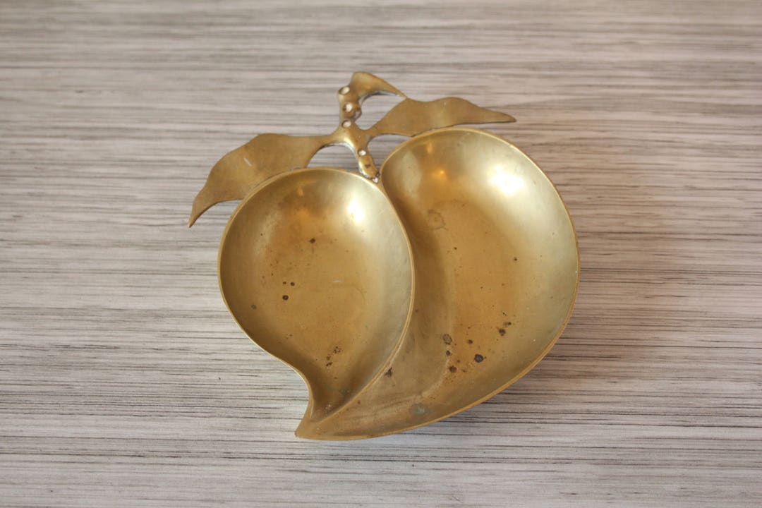 Vintage Brass Fruit Candy Dish Trinket Dish Patina Etsy
