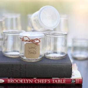 French Style Clear Glass Jars | Upcycled Dessert Cup | Succulent Planter | Candle | Crafting | Organization |  DIY Gift | Yogurt Container