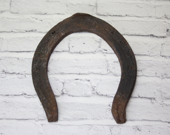Vintage Metal Horseshoe | Rusty | Good Luck | Wall Decor | Patina | Mid-Century | Decorative Home Decor | Country Decor | Western Home