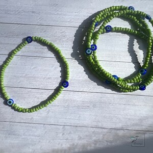 Mal de ojo , Eye Bracelet ,Evil Eye , Stretch Stacking Bracelet