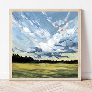 Before the Storm Giclée Fine Art Print, Cloud Painting Study, Rural Landscape Painting, Rural Wall Art, Storm Clouds, Country Farm Art Print