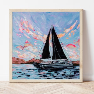 Kekoa Sailboat Fine Art Print, St John USVI, Virgin Islands National Park Landscape