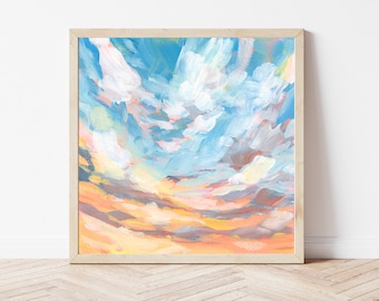 Sunset Sky Fine Art Print, Cloudscape Artwork