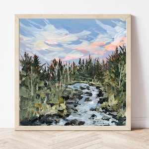 Minnesota Landscape Fine Art Print – Forest Painting, Outdoorsy Gift