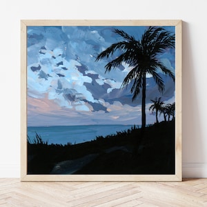 Captiva Palms Fine Art Print, Florida Palm Trees Painting, Florida Gift, Beach House Art, Beach House Decor, Florida Landscape Painting