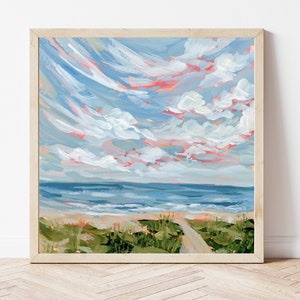 SOUTH CAROLINA PRINT - Beach Landscape Painting, South Carolina Art, Charleston Print, Hilton Head Print, Beach House Decor, Coastal Art