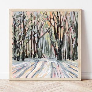 VERMONT PRINT - Vermont Winter Painting, Winter Landscape, Vermont Gift, Montpelier Vermont, Vermont Art Print, Snowy Tree Print