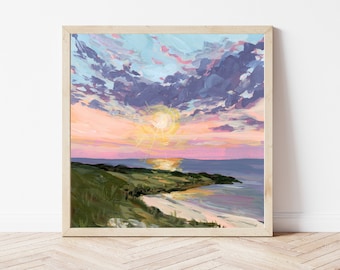 Outer Banks Fine Art Print, Beach Landscape Painting, Sunset Art Print, Outer Banks NC, North Carolina Art Print, North Carolina Gift