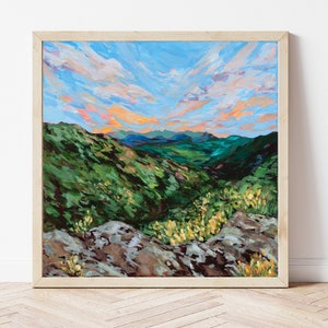 Shenandoah National Park Art Print, Appalachian Landscape Painting, Virginia Artwork