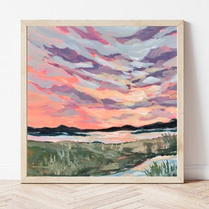 MISSISSIPPI PRINT - Low Country, Marsh Landscape, Mississippi River Painting, Mississippi Gifts, Mississippi Print, Sunset Landscape Art