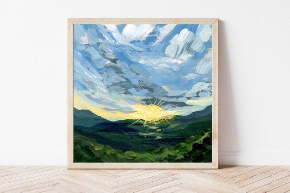 Gatlinburg Sunrise Fine Art Print, Smoky Mountains National Park Artwork, Tennessee Landscape
