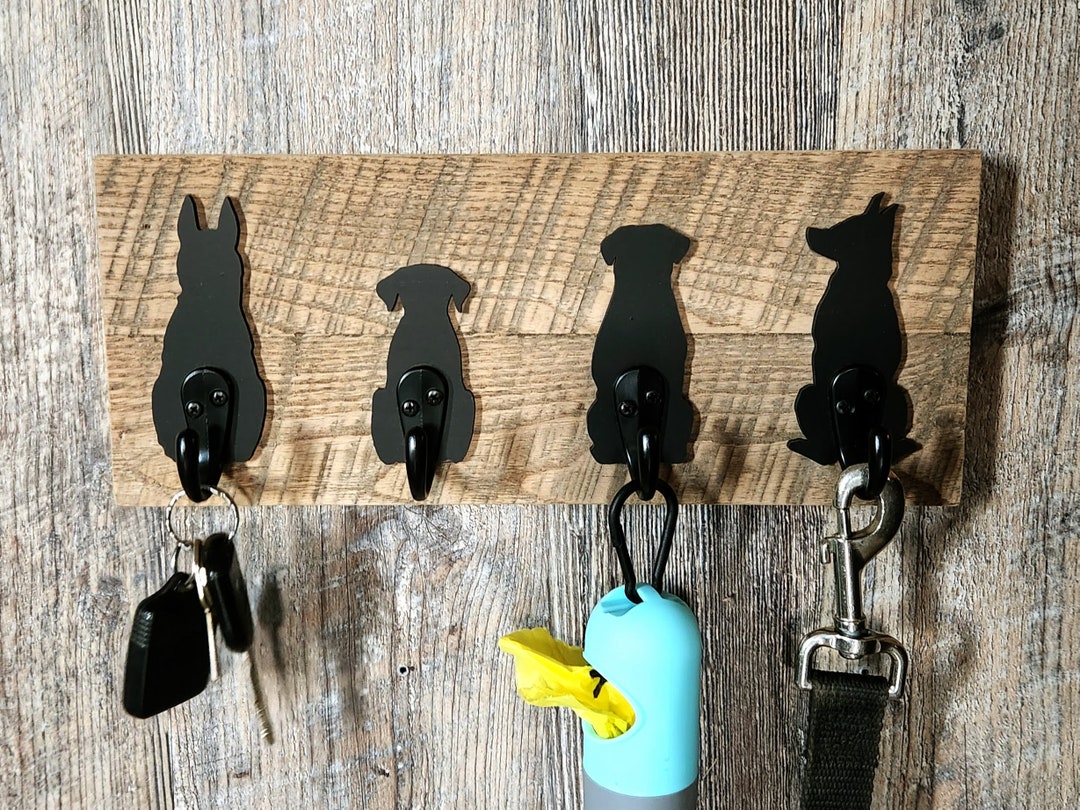 Dog Leash Hooks Reclaimed Barn Wood Wall Mounted Key Hooks Coat Hooks