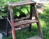 Small Wood Step Ladder Plant Stand