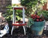 Vintage Metal Stool Industrial Metal Stool Metal Plant Stand