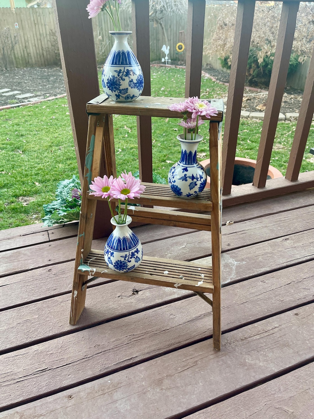 Wood Step Ladder for Plants Indoor Plant Stand - Etsy