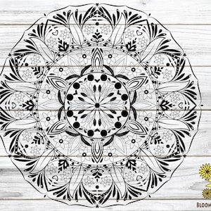 Mandala svg, Zentangle svg, Yoga svg, Spiritual svg, Chakra svg, Hippie svg, Lotus Mandala Svg, Meditation Svg, Yoga gifts idea, Floral Svg
