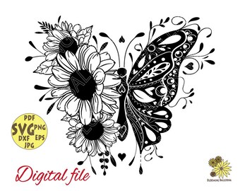 Butterfly Tattoo Svg Etsy