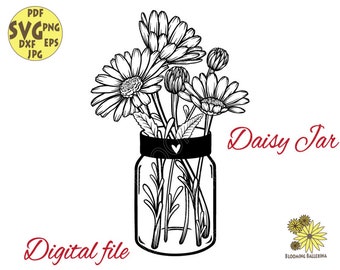 Free Free 80 Flower Svg Free Mason Jar Flowers Svg SVG PNG EPS DXF File
