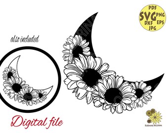 Free Free 127 Sunflower Moon Svg SVG PNG EPS DXF File