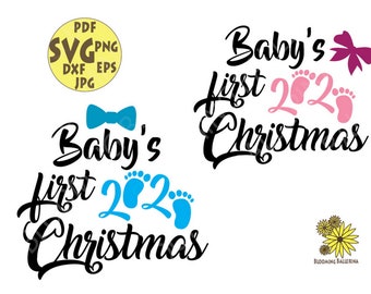 Download Baby First Christmas Ornament Svg Etsy