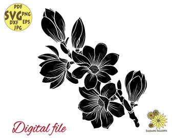 Free Free 302 Magnolia Flower Svg File Free SVG PNG EPS DXF File