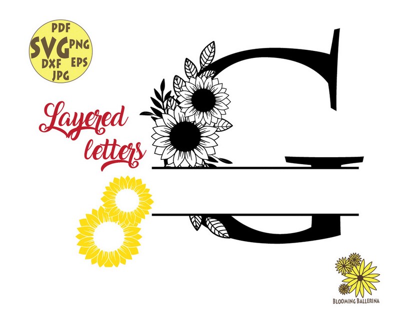 Free Free 127 Sunflower Initial Svg SVG PNG EPS DXF File