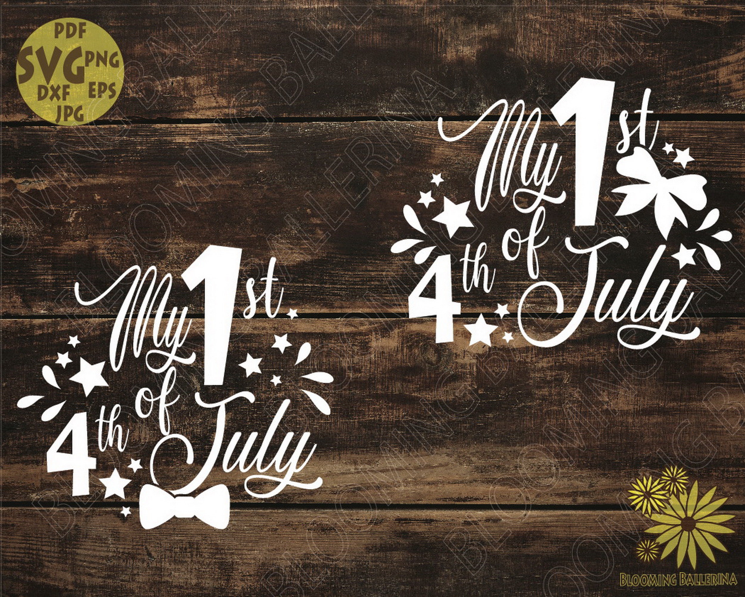 Baby's First 4th July Svg File for Baby Girl and Baby Boy - Etsy