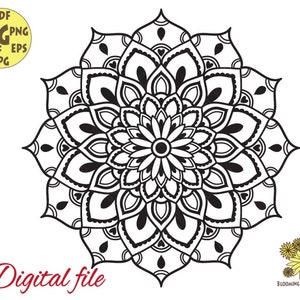 Mandala svg, Zentangle svg, Yoga svg, Spiritual svg, Chakra svg, Hippie svg, Lotus Mandala Svg, Meditation Svg, Yoga gifts idea
