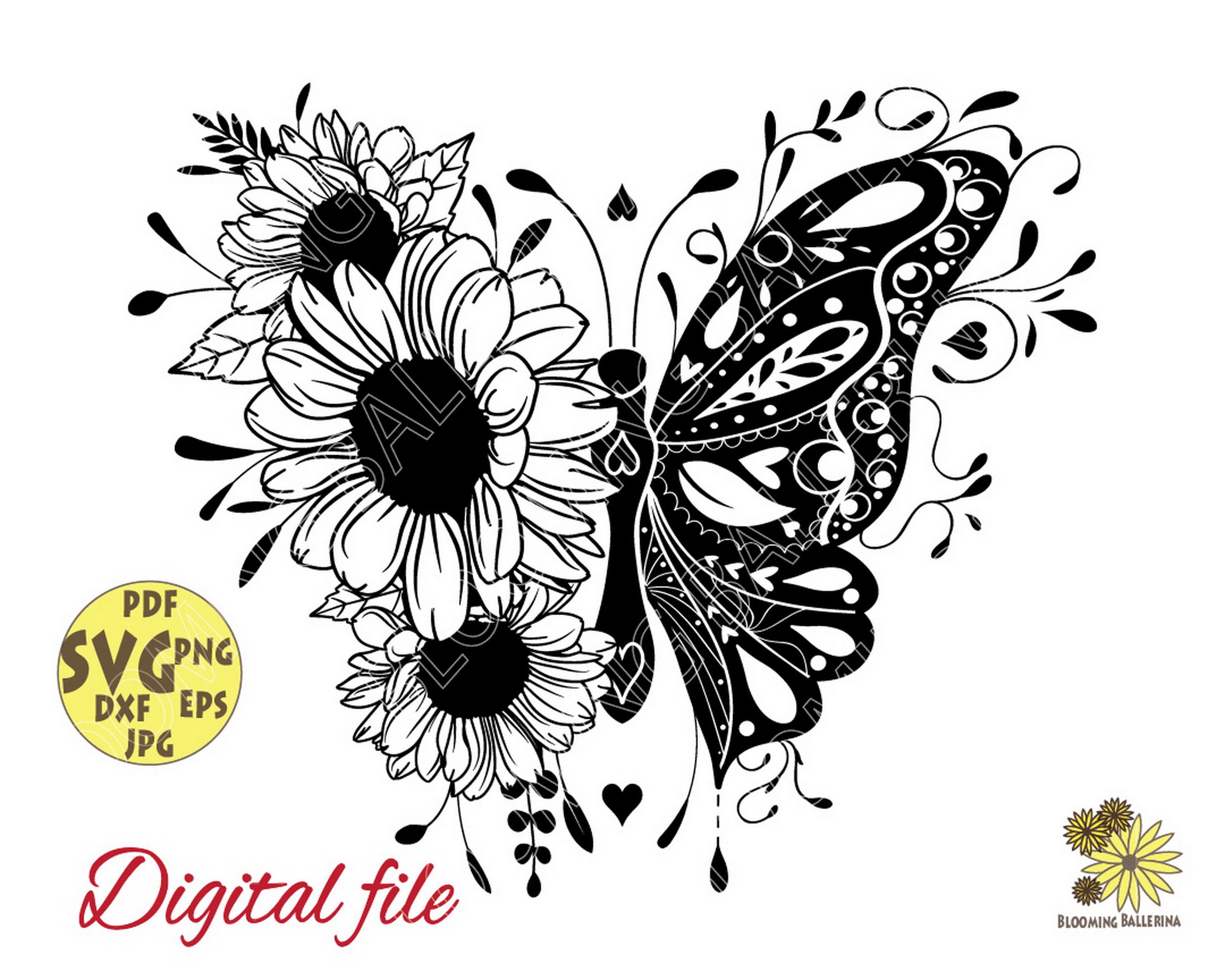 Free Free 293 Sunflower Butterfly Mandala Svg SVG PNG EPS DXF File.