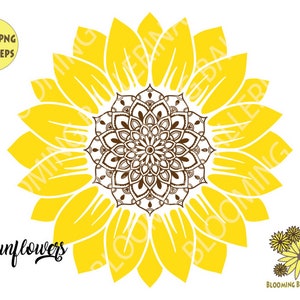Sunflower svg, Mandala Svg, Floral svg, Sunflower png, summer svg, Botanical Svg, sunflower shirt, sunflower print, garden svg, Digital file