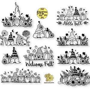 Fall Svg Bundle Files, Welcome Fall Svg, Gnome Svg, Fall gnomes Svg, Hello Fall Svg, Gnomes Svg, pumpkin svg, Fall shirt svg, Pumpkins svg