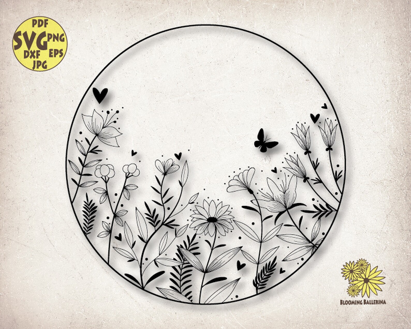 Field Plants Svg Bundle Wildflowers Svg Wildflowers Meadow Etsy