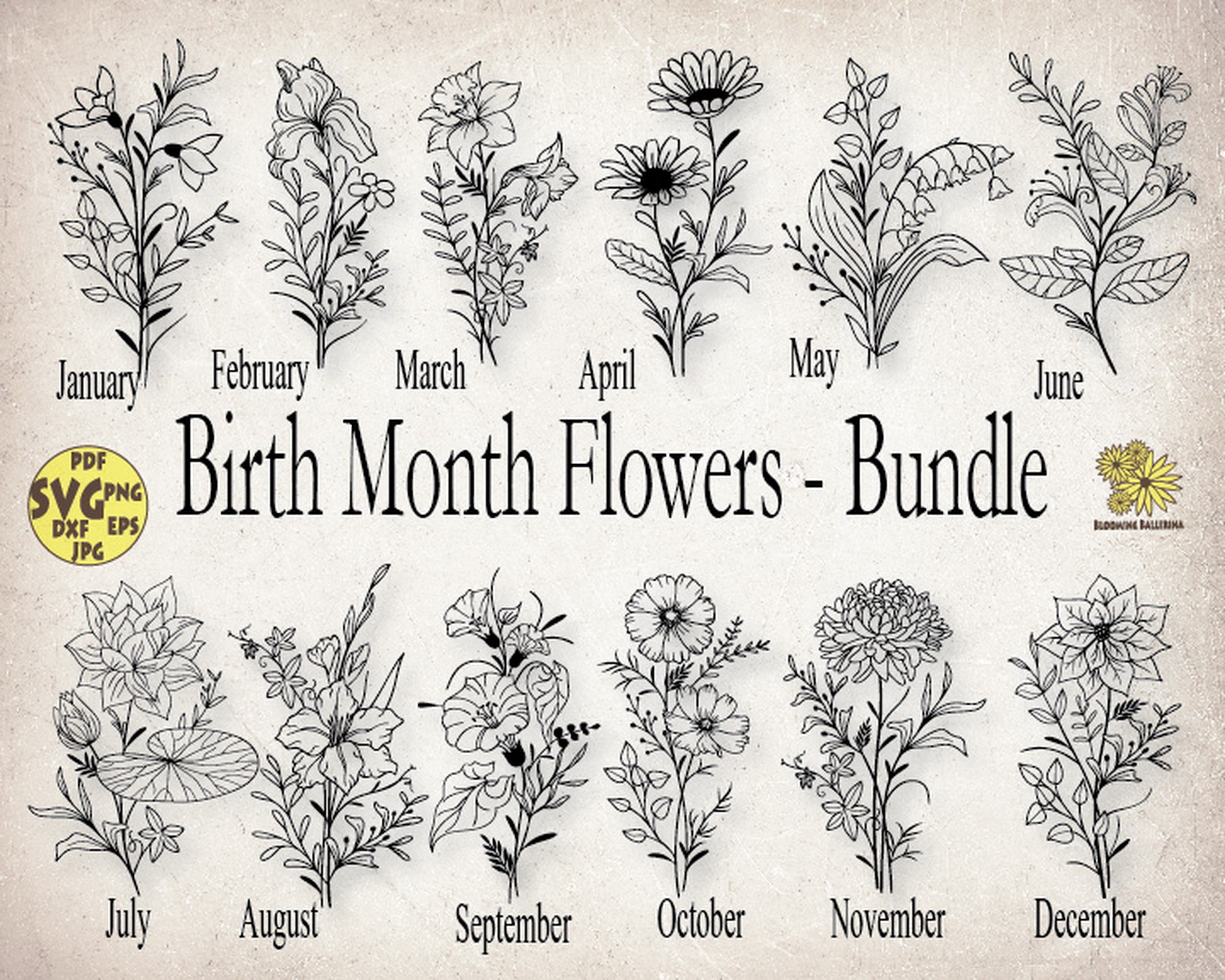 October Birth Flower Tattoo - Etsy
