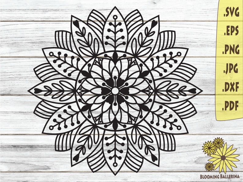 Download Mandala SVG Abstract SunFlower SVG File Sunflower Clipart ...