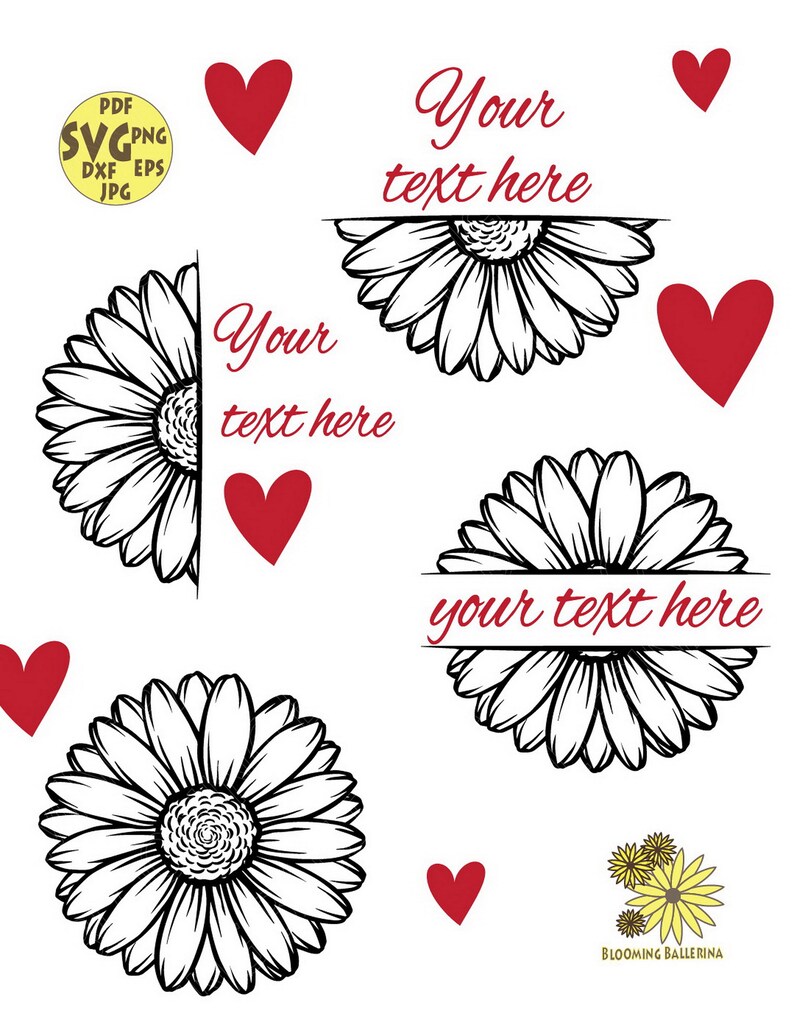 Download Daisy Monogram Svg Floral Svg Daisy Svg Monogram frame svg | Etsy