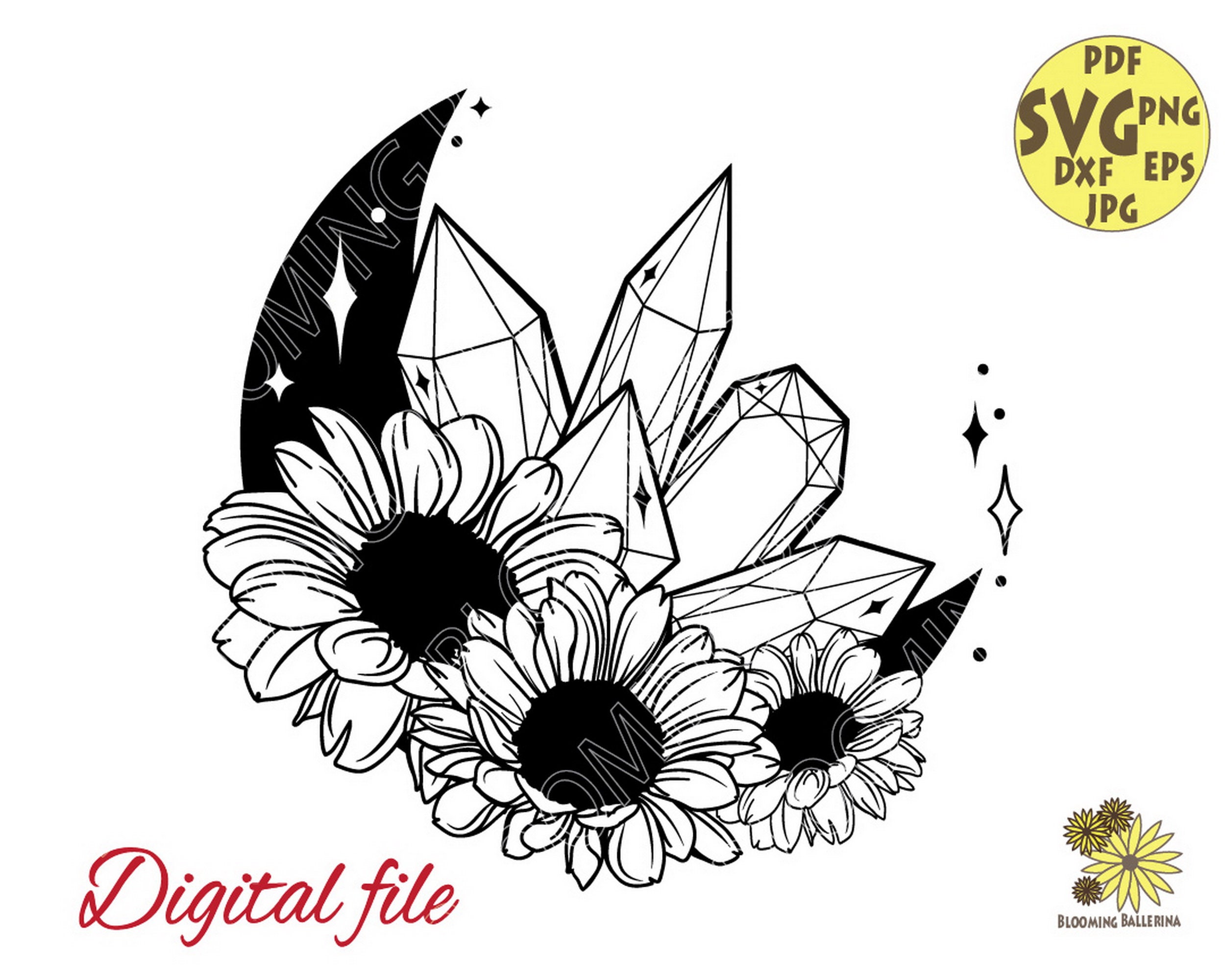 Free Free Sunflower Moon Svg 432 SVG PNG EPS DXF File