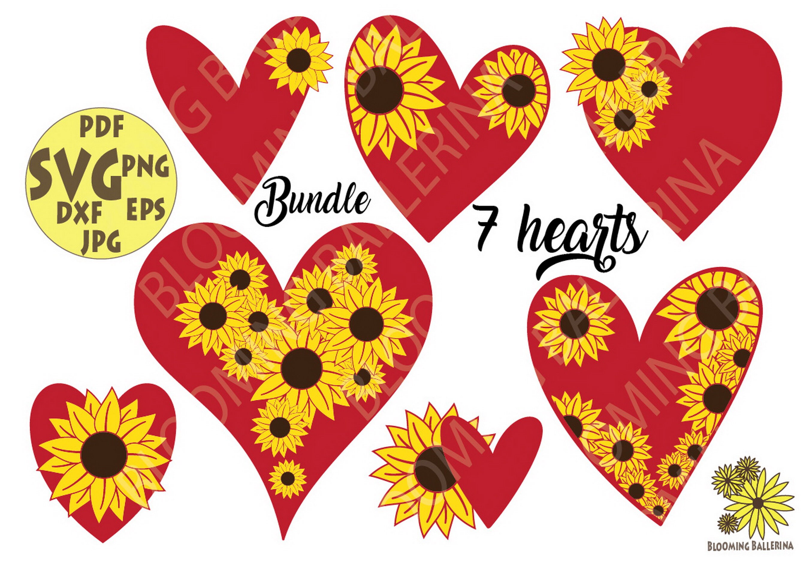 Free Free 277 Clipart Sunflower Heart SVG PNG EPS DXF File