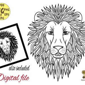 Lion Svg, Lions Svg Bundle Digital, Animal Face, King Lion svg, Wild Animal svg file,Lion Face svg, Leo svg,Animal Svg,Savana animal clipart