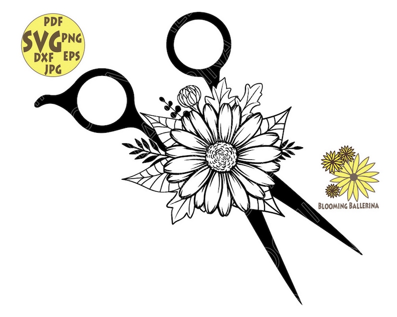 Floral Scissors Svg Sewing Svg Hair Stylist Svg Scissors Etsy | My XXX ...