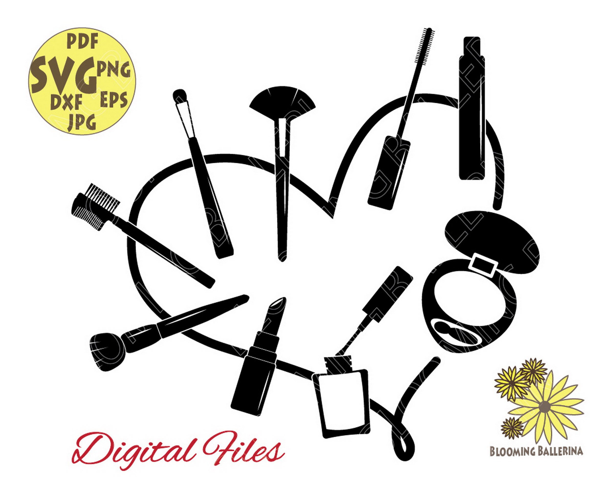 Heart Makeup Svg Makeup png Beauty Svg Nails SvgMakeup Etsy