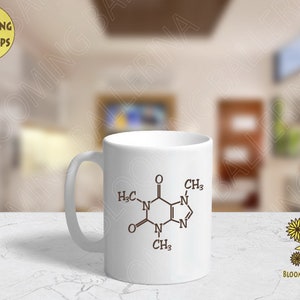 Sunflower With Caffeine Molecule Svg File, Sunflower Svg, Flower Coffee ...