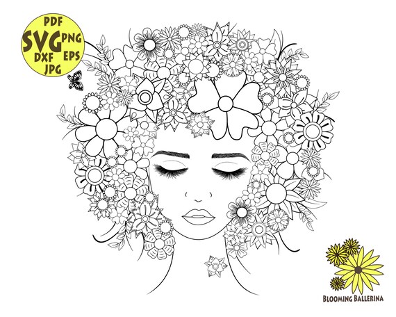 Download Woman Hair Svg Afro Girl Svg Female Svg Girl Power Svg Etsy