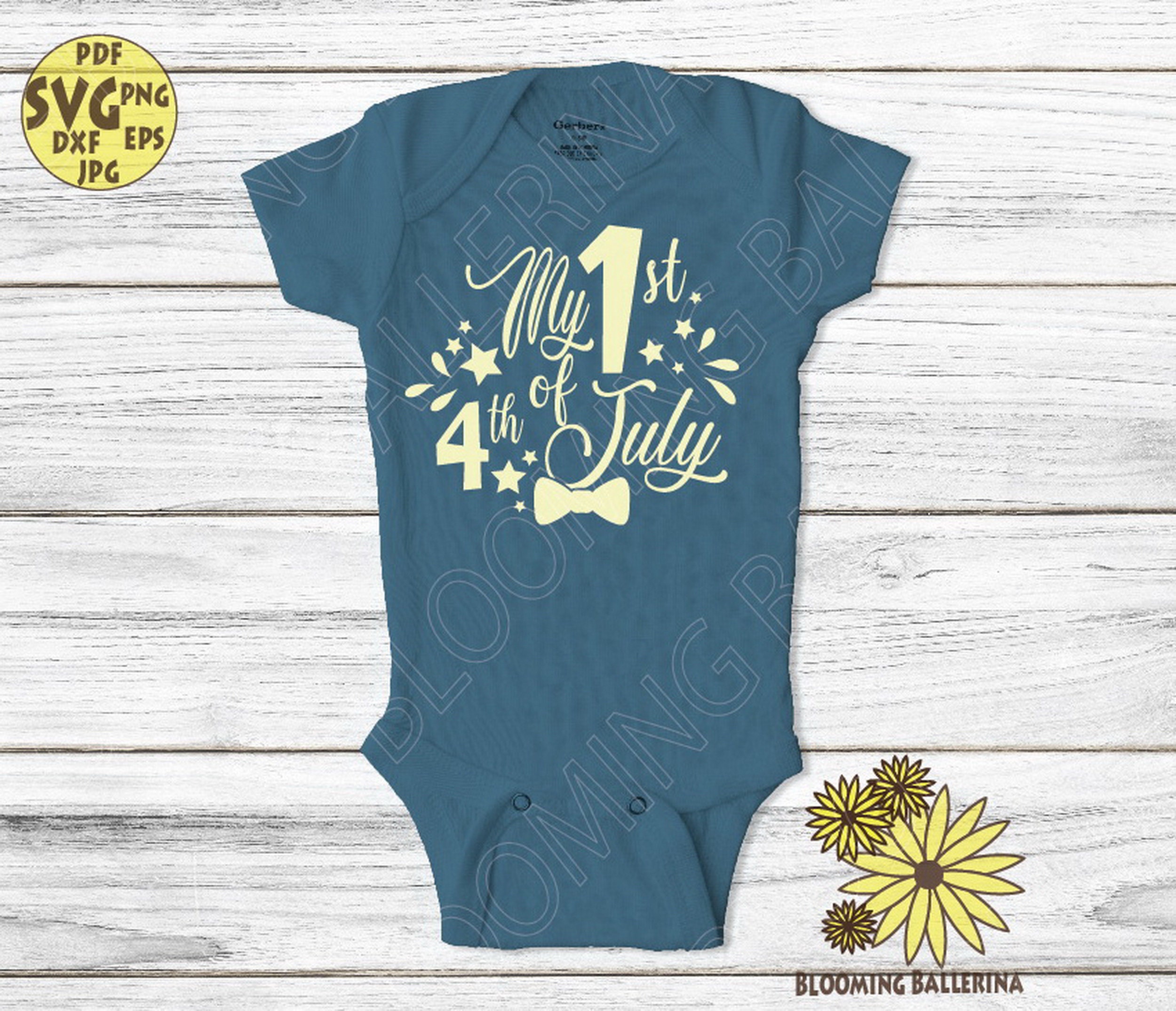 Baby's First 4th July Svg File for Baby Girl and Baby Boy - Etsy