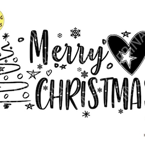 Merry Christmas SVG, Christmas Tree SVG, Winter Wishes SVG, Winter new year svg, Winter Christmas svg, Holiday svg Cut file, Snowflakes Svg