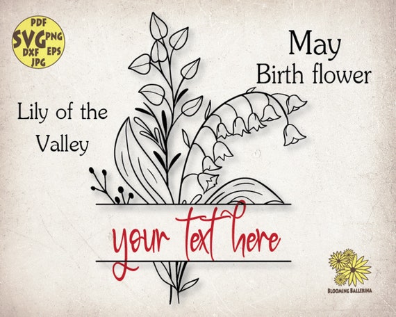 Monogram Lily of the Valley Birth Flower Svg Filemay Birth - Etsy