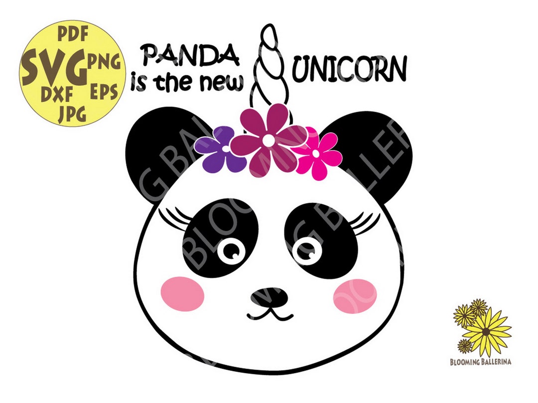 Panda Svg Unicorn Svg Panda Baby Bear Png Panda the New - Etsy
