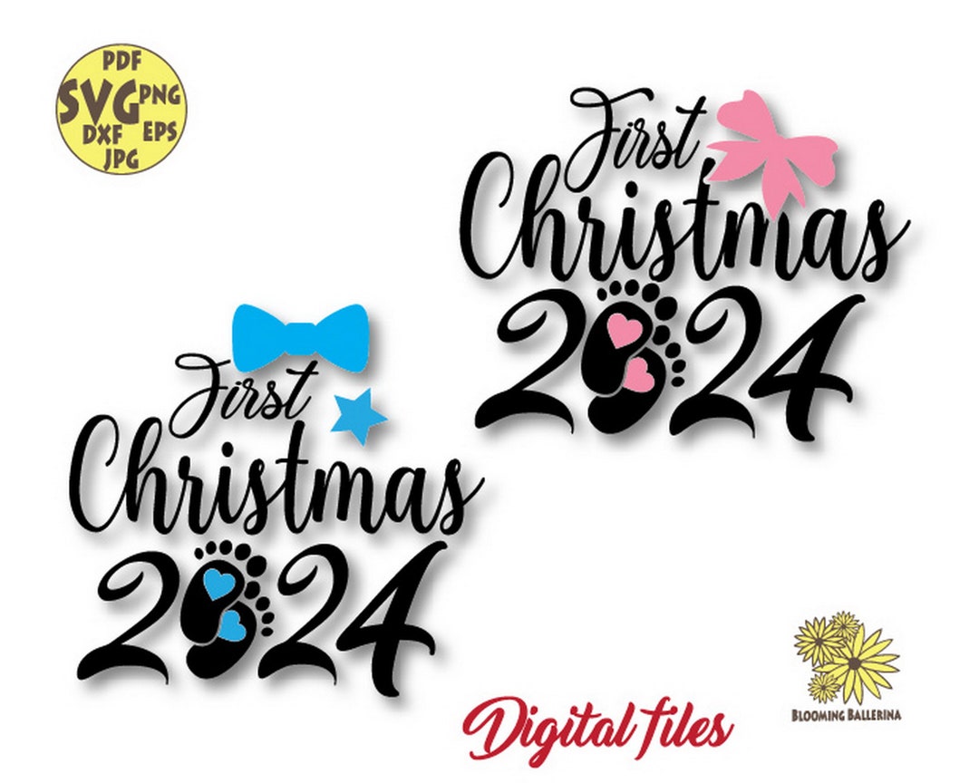 Baby's First Christmas 2024 Svg, First Christmas Svg, Baby First