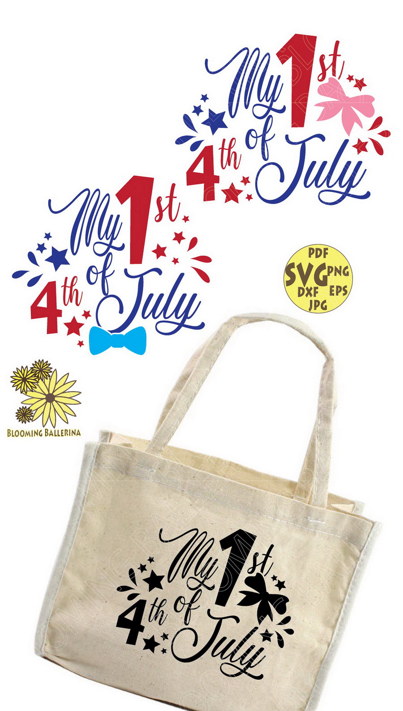 Baby's First 4th July Svg File for Baby Girl and Baby Boy - Etsy